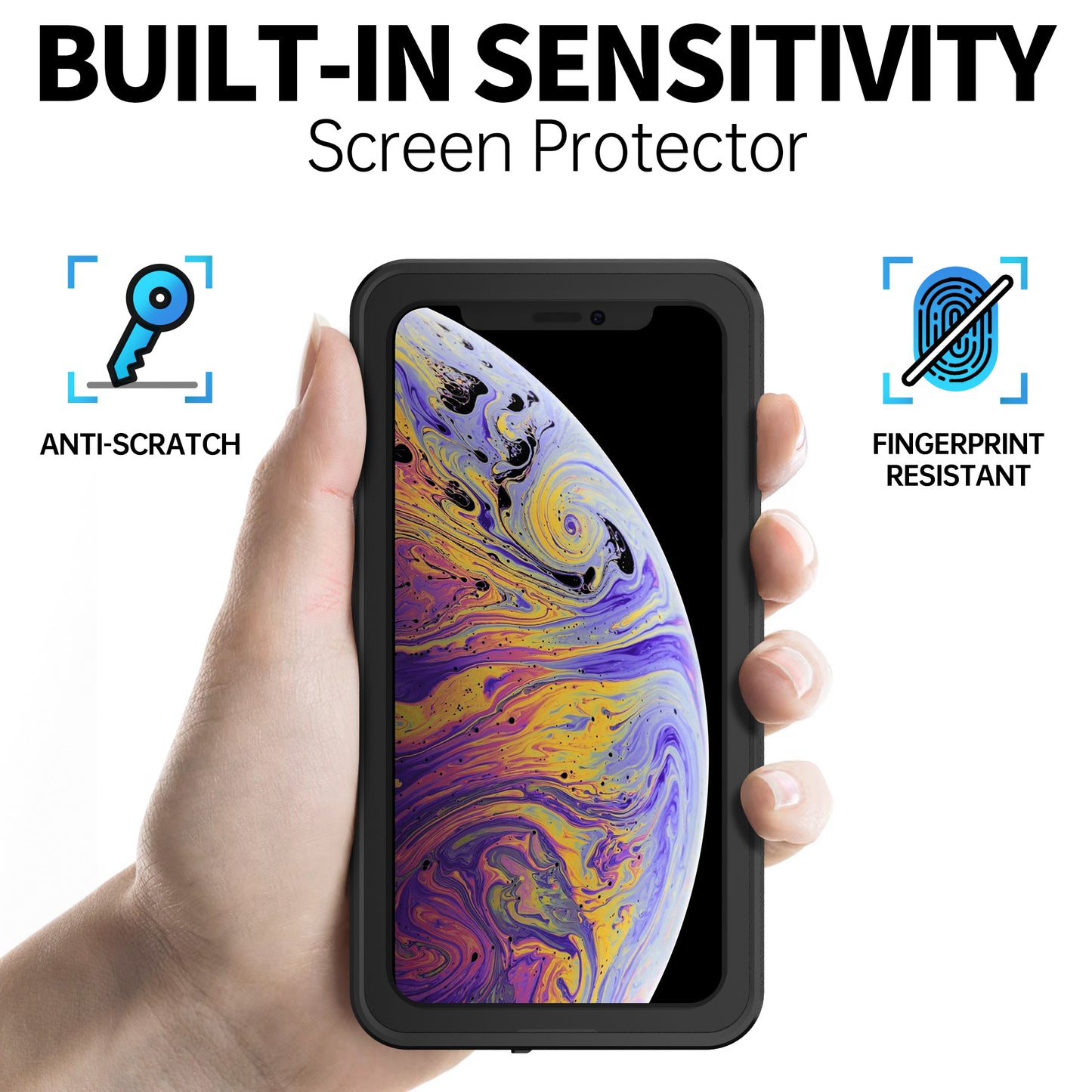 SORAKA Cover Per IPhone XS Max Con Supporto Metallico – Custodia Protettiva Antigraffio Con Piastra Magnetica Per Auto