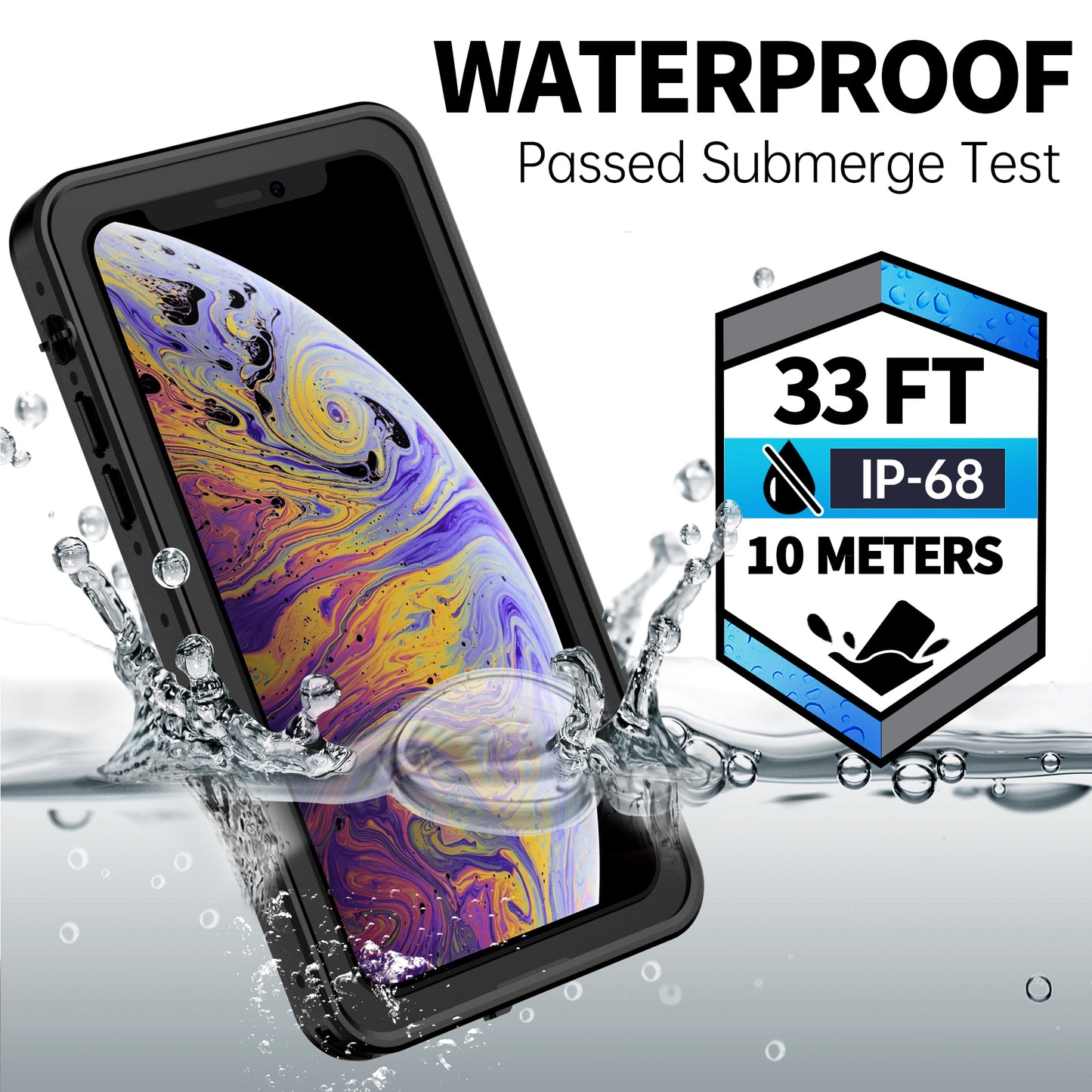 SORAKA Custodia per iPhone XS Max con supporto ad anello invisibile e SORAKA Custodia per iPhone XS Max con supporto ad anello invisibile e
