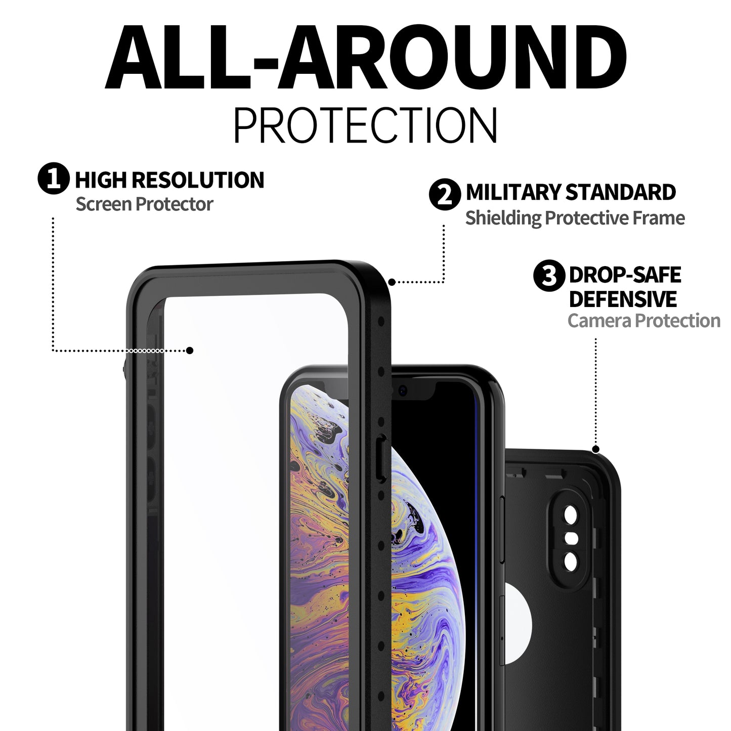 Apple iPhone X XR XS MAX Series — NRE Series Waterproof Phone Case – BEASTEK
